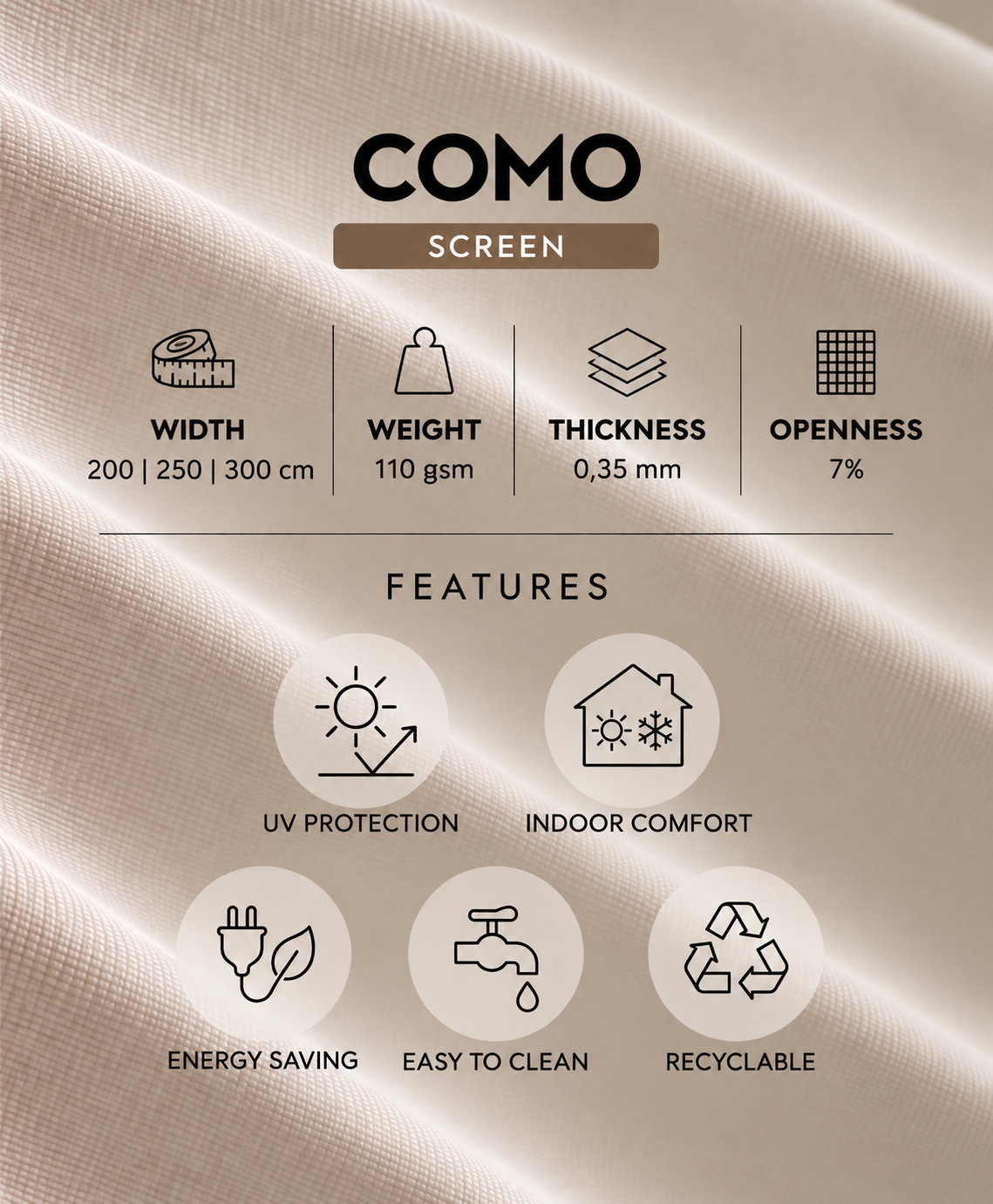COMO Stor Perde Kumaşları | Screen